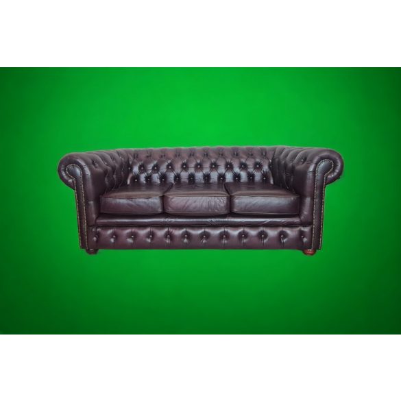  Eredeti Angol Chesterfield bőr club kanapé