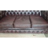  Eredeti Angol Chesterfield bőr club kanapé