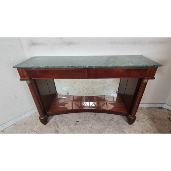 Gyönyörű empire márványlapos konzolasztal