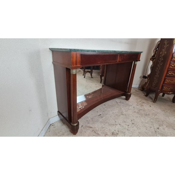 Gyönyörű empire márványlapos konzolasztal