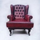 Angol Chesterfield füles bőr fotel