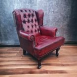 Angol Chesterfield füles bőr fotel