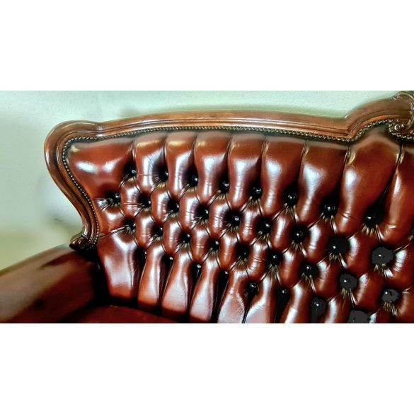 Chesterfield neobarokk bőr ülőgarnitúra