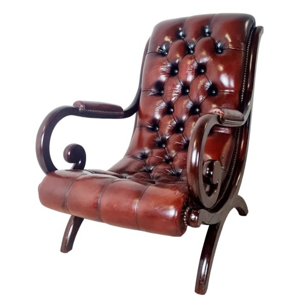 Chesterfield bőr pihenőszék