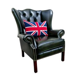 Eredeti Angol Chesterfield füles bőr fotel