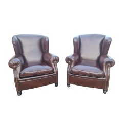 Chesterfield  bőr füles fotelek