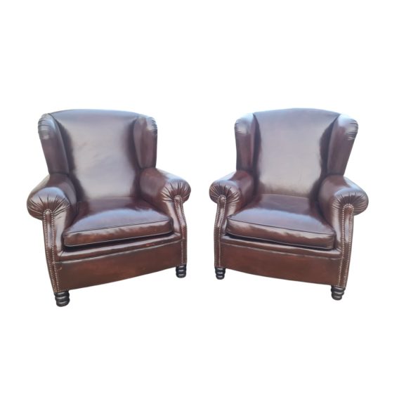 Chesterfield  bőr füles fotelek