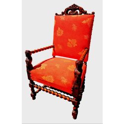 Antik reneszánsz stílusú trónfotel