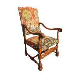 Antik gobelines trónszék,karosszék