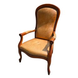 Neobarokk karfás bőr fotel