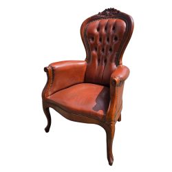 Chesterfield neobarokk bőr fotel