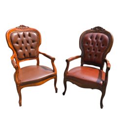 Chesterfield karfás neobarokk bőr fotelek