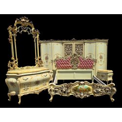   Velencei rokokó hálószoba garnitúra – Kézzel festett, gazdagon díszített, különleges