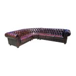 Exluzív Angol chesterfield sarok bőr ülőgarnitúra