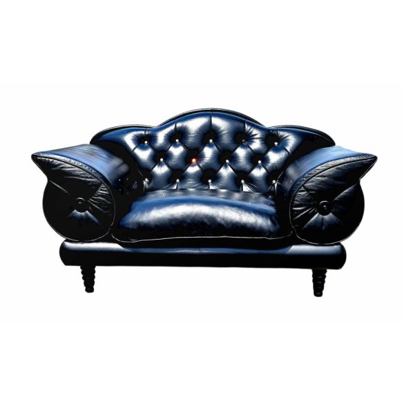Exluzív Swarovski gombos luxus Olasz chesterfield jellegű bőr ülőgarnitúra