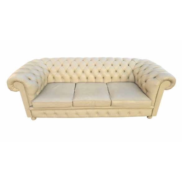 Luxus chesterfield bőr ülőgarnitúra - kitűnő állapotban