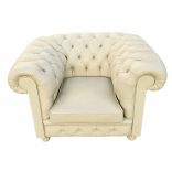 Luxus chesterfield bőr ülőgarnitúra - kitűnő állapotban
