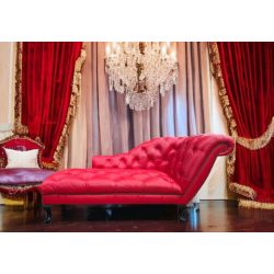 Eredeti Chesterfield Ferrari piros bőr szófa