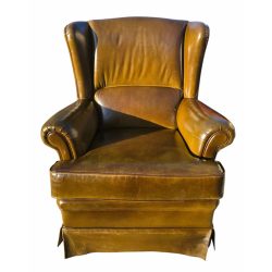 Antik Angol chesterfield bőr fotel