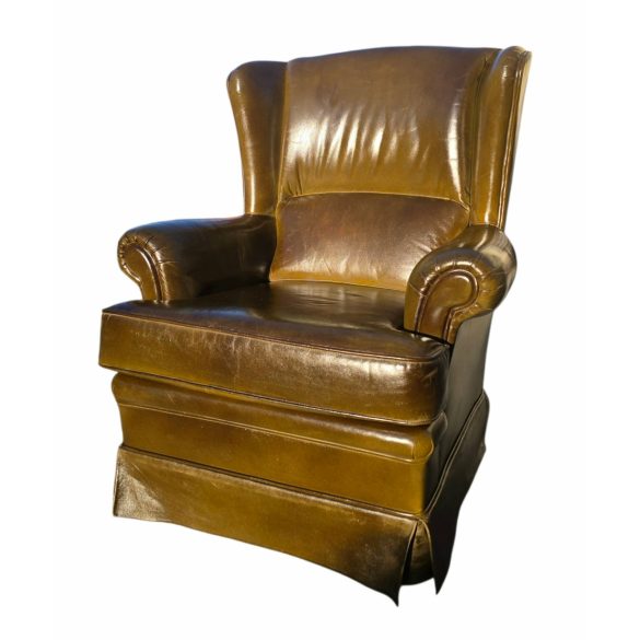 Antik Angol chesterfield bőr fotel