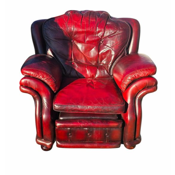 Eredeti Chesterfield pihenő bőr fotel