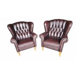 Chesterfield mélybordó,burgundi füles fotelek