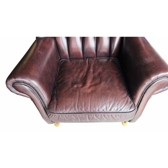 Chesterfield mélybordó,burgundi füles fotelek