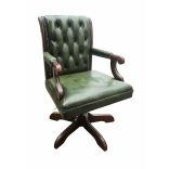 Eredeti Angol Chesterfield íróasztalszék,forgószék