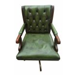 Eredeti Angol Chesterfield íróasztalszék,forgószék