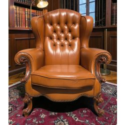 Chesterfield füles bőrfotel