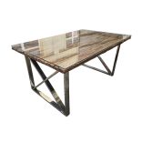 Rusztikus loft stílusú étkezőasztal